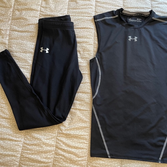 Men's Under Armour Leggings and Shirt, Size Medium, Excellent Condition - Picture 1 of 1